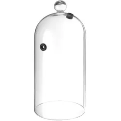 HENDI Glasglosche - Cocktail Glosche mit Lüftungsöffnung - Ersatzteile & Zubehör für Kochutensilien, aus Borosilikatglas mit Silikonentlüftung für Räucherpistolen - ideal für kreative Cocktailzubereitung.