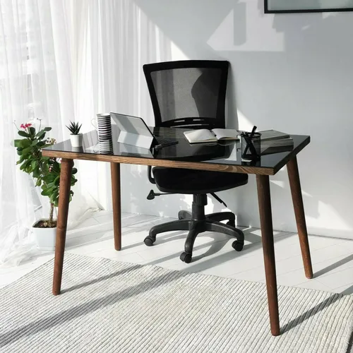 Schreibtisch Dlojacon, Mehrzweckschreibtisch für PC, 110x60h73 cm, Nussbaum