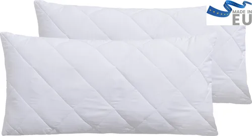 my home Kopfkissen Microlux Kopfkissen 40x80 cm, 80x80 cm, Füllung: Polyester, Bezug: Polyester, Bauchschläfer, Rückenschläfer, Spar-Set, 2-Tlg., Kissen im Spar-Set