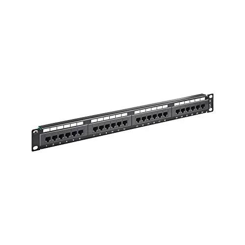 Produktbild CAT 5e 19-Zoll Patch Panel 24 Port UTP ungeschirmt schwarz