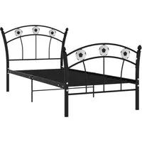vidaXL Einzelbett mit Fußball-Design Schwarz 90x200 cm in schwarz von vidaXL