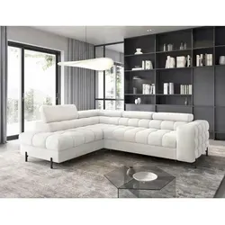 P & B Ecksofa L-Form Weiß, 5-Sitzer, 276x200 cm, Stilvoll & Komfortabel - Genießen Sie entspannte Stunden auf dem P & B Ecksofa in L-Form. Mit pflegeleichtem Teddystoff und einer stabilen Schaumstoff-Polsterung bietet es optimalen Komfort und eine stilvolle Ergänzung für Ihr Wohnzimmer.