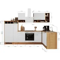 Respekta Küchenzeile Hilde 310x172 cm in grau von Respekta