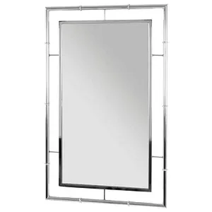 Haku-Möbel Wandspiegel 21235, Lenne, rechteckig, silber - Dekorative Wandspiegel, eleganter silberner Metallrahmen, ideal für Badezimmer, Schlafzimmer oder Ankleidezimmer, Maße: 50 x 80 cm.
