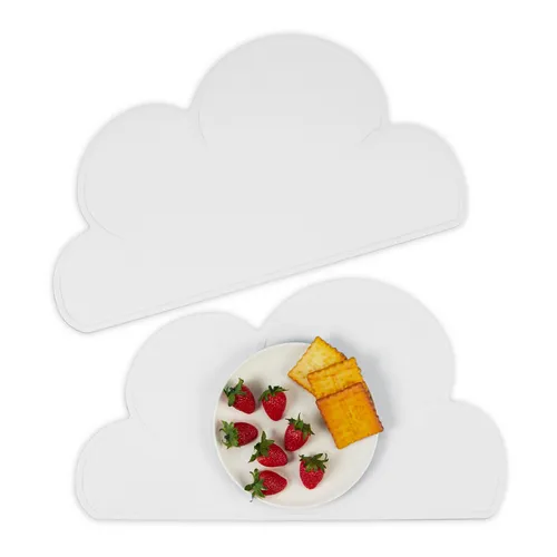 Platzdeckchen Kinder 2er Set, Tischset abwaschbar, Platzset, Silikon Unterlage