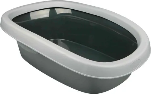 Trixie Katzentoilette Carlo mit Rand, Gr. 2: 38 × 17 × 58 cm, grau/hellgrau