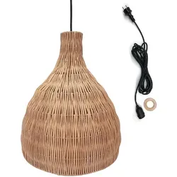 Lumisky HÄNGELEUCHTE BELLA für den Außenbereich - Lampen für den Außenbereich, handgefertigt aus Naturrattan, IP 64 Schutz gegen Spritzwasser, ideal für eine warme Lichtstimmung auf Terrasse oder im Garten.