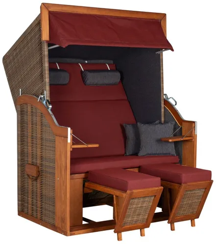 Strandkorb Tinnum Pinie PE griseum Dessin 575 von bene living