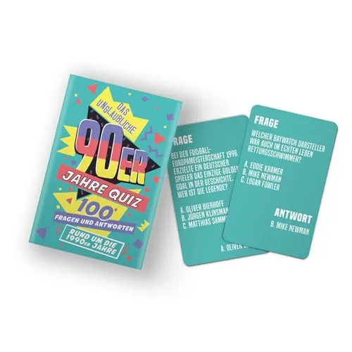 GR Gift Republic 90er Jahre Quiz mit 100 Quizkarten