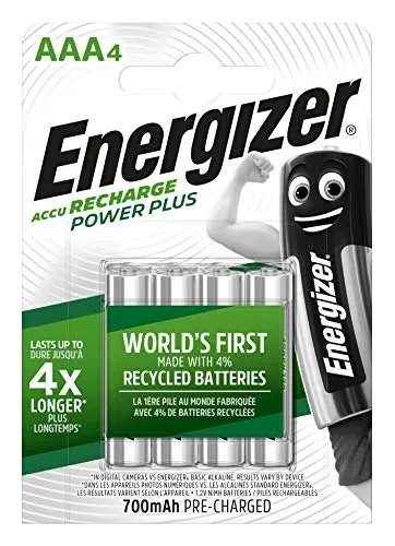 Energizer Original Akku Power Plus Micro AAA (700mAh, 1,2 Volt, 4-er Pack) NiMH Technologie