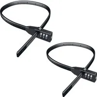 BASI Kabelbinder Sicherheitsband 2er Set mit Stahlkern - Kabelbinder mit 3-stelliger Zahlenkombination im Doppelpack, ultraleicht und flexibel. Ideal zum Sichern von Fahrrädern, E-Scootern und mehr – der perfekte Begleiter für Alltag und Reisen.