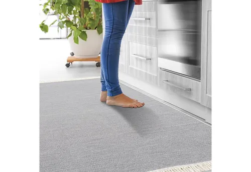 Fashion4Home Boho Kelim Teppich Läufer - Hellgrau, 60x180 cm - Teppich Läufer für Wohnzimmer, Schlafzimmer und mehr, beidseitig verwendbar mit zwei Farbvariationen. Umweltfreundlich und stilvoll im modernen Boho-Look.