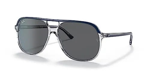 Ray-Ban Herren 0RB2198 Sonnenbrille, BLU ON TRASPARENT, 60 - Sportbrille mit modernem Design und UV-Schutz, ideal für aktive Freizeitgestaltungen und Outdoor-Aktivitäten.