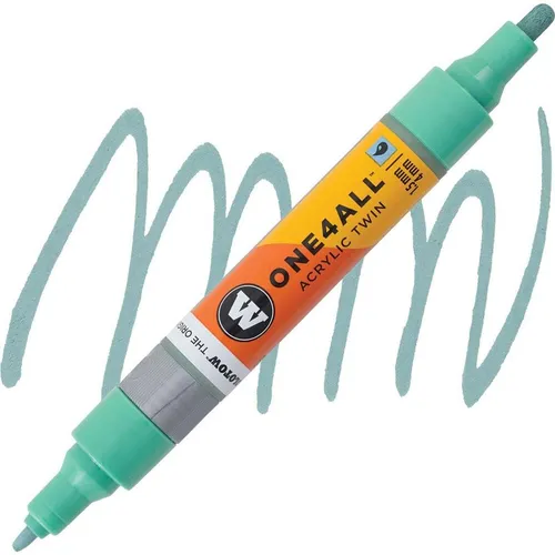 Molotow Marqueur pour Maquettes - One4All Twin - Acrylique Bleu Lagon Pastel - 1,5/4mm - -020 - 15 cm (1 x) (MO227415)
