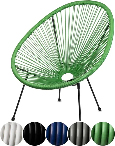 sunnypillow Set Acapulco Gartenstuhl | Bequemer Loungesessel für Garten und Balkon