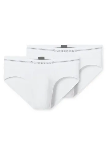 Schiesser Herren Cotton Flex Unterwäsche, Weiss_183340, XL - Kleidung: Weiße Herren-Rio-Slips im Doppelpack, formstabil und superweich, mit nahtloser Passform für höchsten Tragekomfort und schnellen Feuchtigkeitstransport.