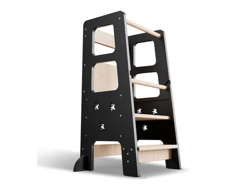 Juskys Stehhilfe Henny - 3-fach höhenverstellbar - Stehhilfe für Kinder mit seitlichem Umkippschutz, ideal zum sicheren Erlernen von Stehen und Arbeiten in der Küche oder am Tisch.