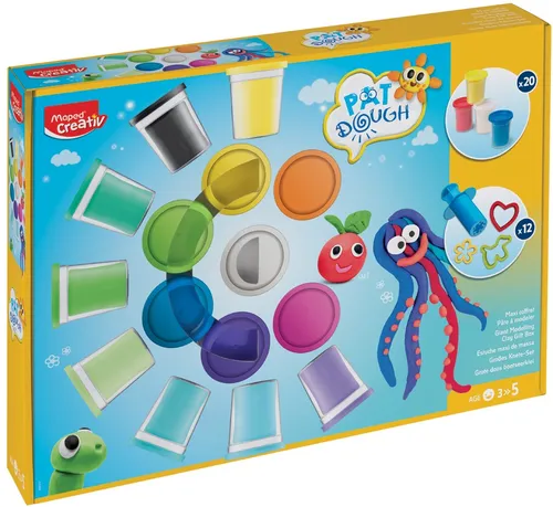 Maped Knete 907217 PAT'DOUGH Maxi Set mit Zubehör