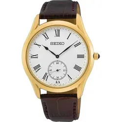 Seiko Analog SRK050P1 - Elegante Unisex Armbanduhr, 11 mm Kalenderfunktion und zeitloses Design für jeden Anlass