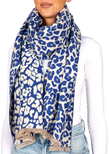 BRUBAKER Schal Cashmirillo Damen Schal mit Leoparden Muster - 70 x 200 cm, (Herbstschal Winterschal mit weichem Kaschmir-Gefühl, 1-St), Warm, Kuschelig und Oversized - Leo Damenschal für Herbst und Winter