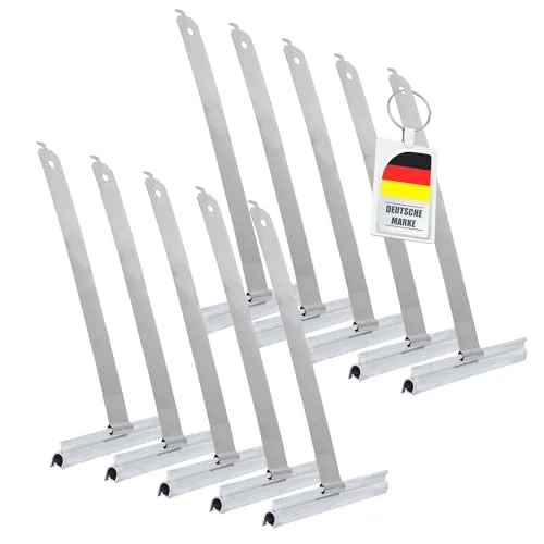 ECENCE 10 Stück Mini Rolladen Aufhängefeder - Aufhängefedern für Rolladen - Rollladen-Feder - Rolladen Befestigung - Rolladen Befestigungsfeder - Stahlfeder Aufhängefeder