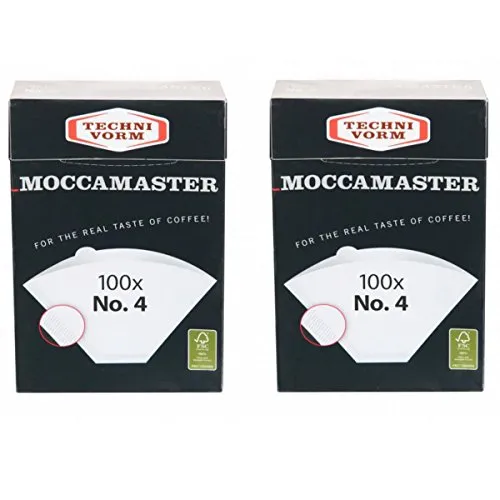 Moccamaster 2 x Filter No.4 (je 100 Filtertüten) Technivorm von Moccamaster