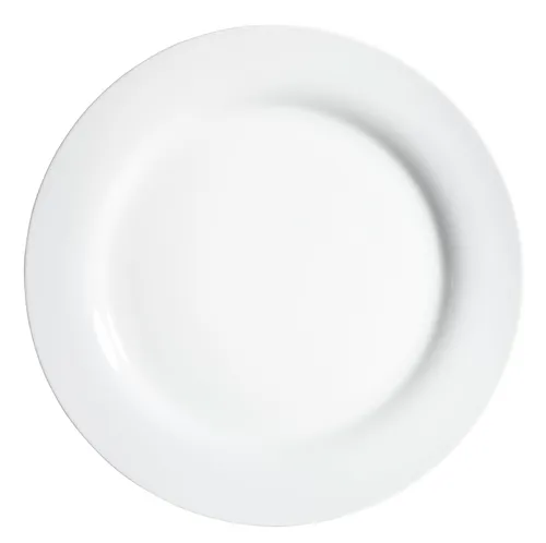 casa NOVA flacher Speiseteller 27cm - Hochwertiger Basic Rund Porzellan Teller in Weiß, spülmaschinenfest und ideal für ansprechende Tischdekorationen.