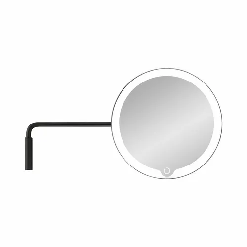Blomus LED Kosmetikspiegel Modo Black - Badezimmerspiegel mit Wandhalterung, dimmbare LED-Beleuchtung für perfektes Licht beim Schminken und Pflegen.