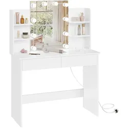 WOLTU Schminktisch mit LED-Spiegel und Steckdosen von WOLTU