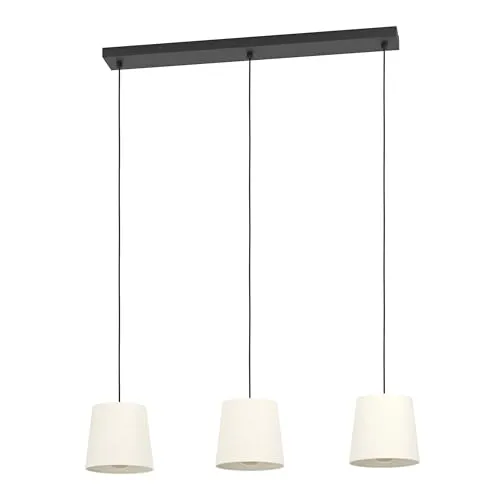 EGLO FEBRES Langer Tisch 3XE27 Schwarz/Weiss - Moderne Tischleuchte mit 3x E27-Fassungen, ideal für kreative Akzente in Ihrem Wohnraum und energieeffizient durch LED-Kompatibilität.