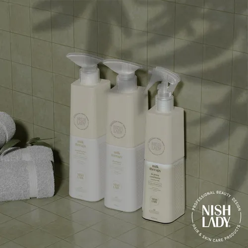 Nishlady | Shampoo - Milk Therapy - 503 Ml - Mit Milchproteinen - Nahrhaft Und Feuchtigkeitsspendend - Haare Pflegen