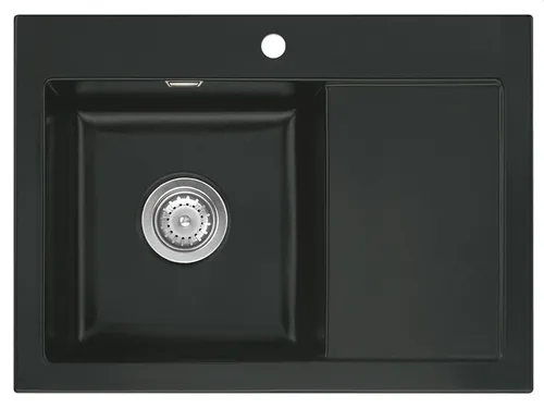 Systemceram Mera 70 Nigra Keramikspüle Handbetätigung von systemceram