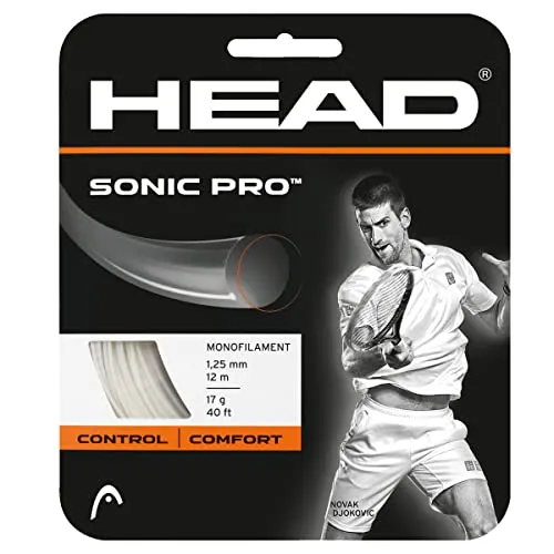 Head Tennissaite Sonic Pro 1.30mm - 12m Set - Tennissaiten aus hochwertigem Copolymer-Polyester für hervorragendes Spielgefühl und optimale Kontrolle. Ideal für Turnierspieler, bietet sie eine perfekte Balance aus Spin und Haltbarkeit.