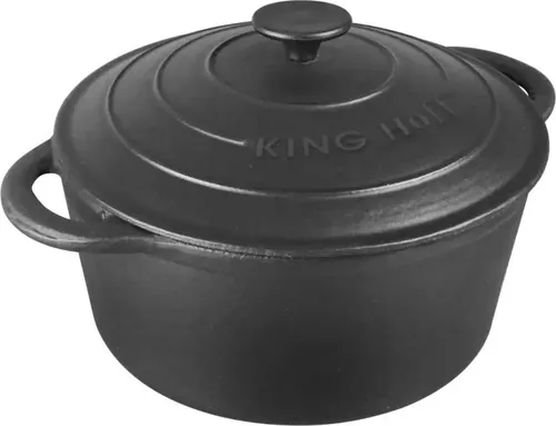 GARNEK ŻELIWNY 24cm 4L KINGHOFF KH-2254 - Koch- & Suppentöpfe, ideal für alle Herdtypen: elektrisch, gas und induktion, sorgt für gleichmäßige Wärmeverteilung und perfekte Kochergebnisse.