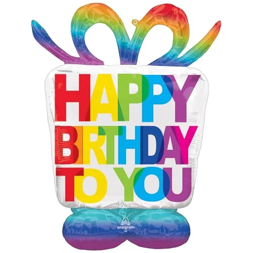 PKT) Airloonz: Birthday Present Foil Balloon P70 (38