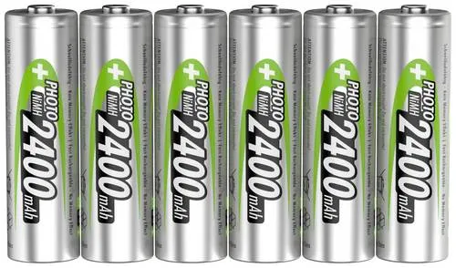 4 ANSMANN Akkus Photo Mignon AA 2.400 mAh + 2 GRATIS Akkus - Akkus Mignon AA mit 2.400 mAh, ideal für langlebige Energieversorgung von Geräten, jetzt 2 Akkus gratis dazu!