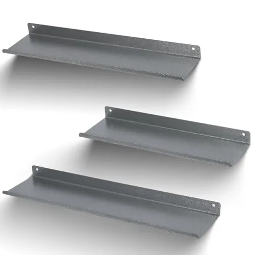 himaly Wandregale 3 Stück, Metall Regal Wand, Badezimmer Regal 30/35/40cm, Schweberegal Wand mit 12KG Starkes Lager, Ausstellungsregale für Wohnzimmer, Küche, Schlafzimmer, Büro