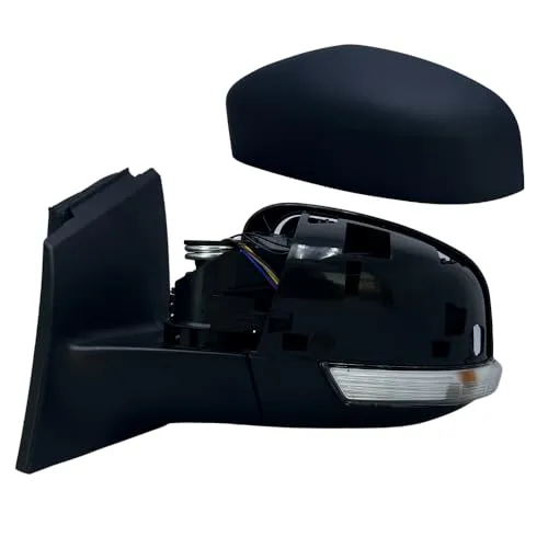 Spieg Außenspiegel Links für Ford Focus 3 2011-2017 Manuell Einklappbar, Elektrisch Verstellbar, Beheizt, mit Blinklicht, Grundiert, 6 PIN (Fahrerseite)