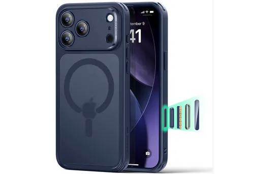 ESR Handyhülle Classic Hybrid HaloLock Case für iPhone 17 Pro Max, Kamerasteuerung Taste, 3,3m Fallschutz, 1,5kg Magnetkraft