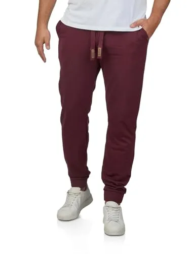 riverso Jogginghose Herren lang RIVKasper Regular Fit - Sportliche Jogginghose für Herren in Rot, ideal für Freizeit und Sport. Aus hochwertigem Baumwoll-Mischgewebe, pflegeleicht und mit elastischem Bund für optimalen Tragekomfort.