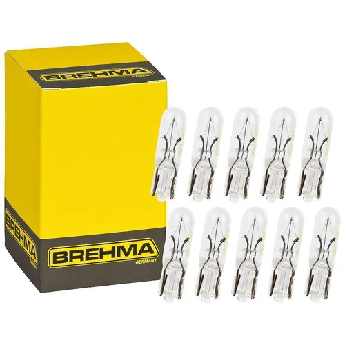 10x BREHMA Glassockellampe T5 W2x4.6d 24V 1,2W W1,2W T5W Lampe Leuchte KFZ
