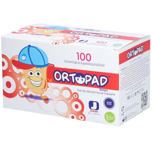 Ortopad Augenokklusionspflaster für Jungen, 100 Stück