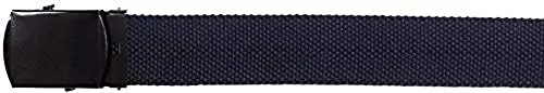 MFH Gürtel mit Metallschloß Koppel Stoffgürtel Länge bis 130 cm verstellbar Breite: 3 cm viele Farben (Blau) 22553g-gürtel Einheitsgröße