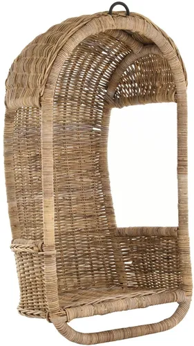 KRINES HOME Hängeschaukel aus Natur-Rattan in grau von Krines Home