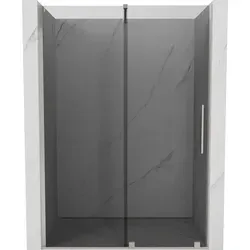 Mexen Velar Schiebeduschtür 160 cm – Graphit & gebürsteter Nickel