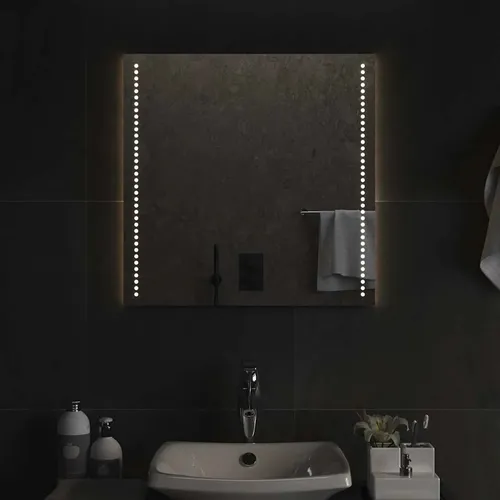 vidaXL LED-Badspiegel 60x60 cm - Stylischer Badspiegel mit IP65-Schutz, wasserdicht und ideal für jedes Badezimmer. Praktische USB-Schnittstelle für einfachen Zugang und einfache Montage mit mitgelieferten Haken.