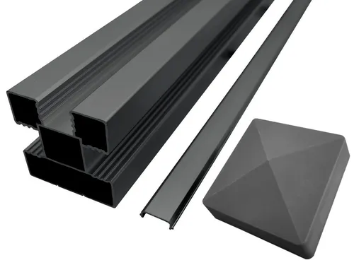 WPC Profi Zaunpfosten anthrazit 240 cm – Stabilität für Sichtschutz - Robuster Aluminium Zaunpfosten (2400 mm) für WPC Sichtschutzsysteme. Wetterfest und korrosionsbeständig, ideal zum Einbetonieren für maximale Standfestigkeit bei allen Bedingungen.