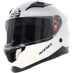 Acerbis Carlino Integralhelm für Kinder - Weiß - T50 - Junior-Vollvisierhelm mit ECE 22/06 Zulassung, individuell gestaltbar dank Aufkleberset. Leicht, atmungsaktiv und hypoallergen für optimalen Tragekomfort.