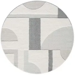 carpet city Kurzflor-Teppich Grau 120x120 cm - Moderne Teppiche mit Oeko-Tex® Standard 100, pflegeleicht und für Fußbodenheizung geeignet – ideal für jeden Wohnraum!