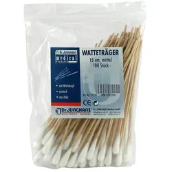 Wattestäbchen Holz 15 cm mittlerer Kopf von Dr. JUNGHANS